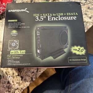 Sabrent EC-UEIS7 3.5" SATA/IDE Hard Drive Aluminum Closure with Fan 2.0 USB NEW